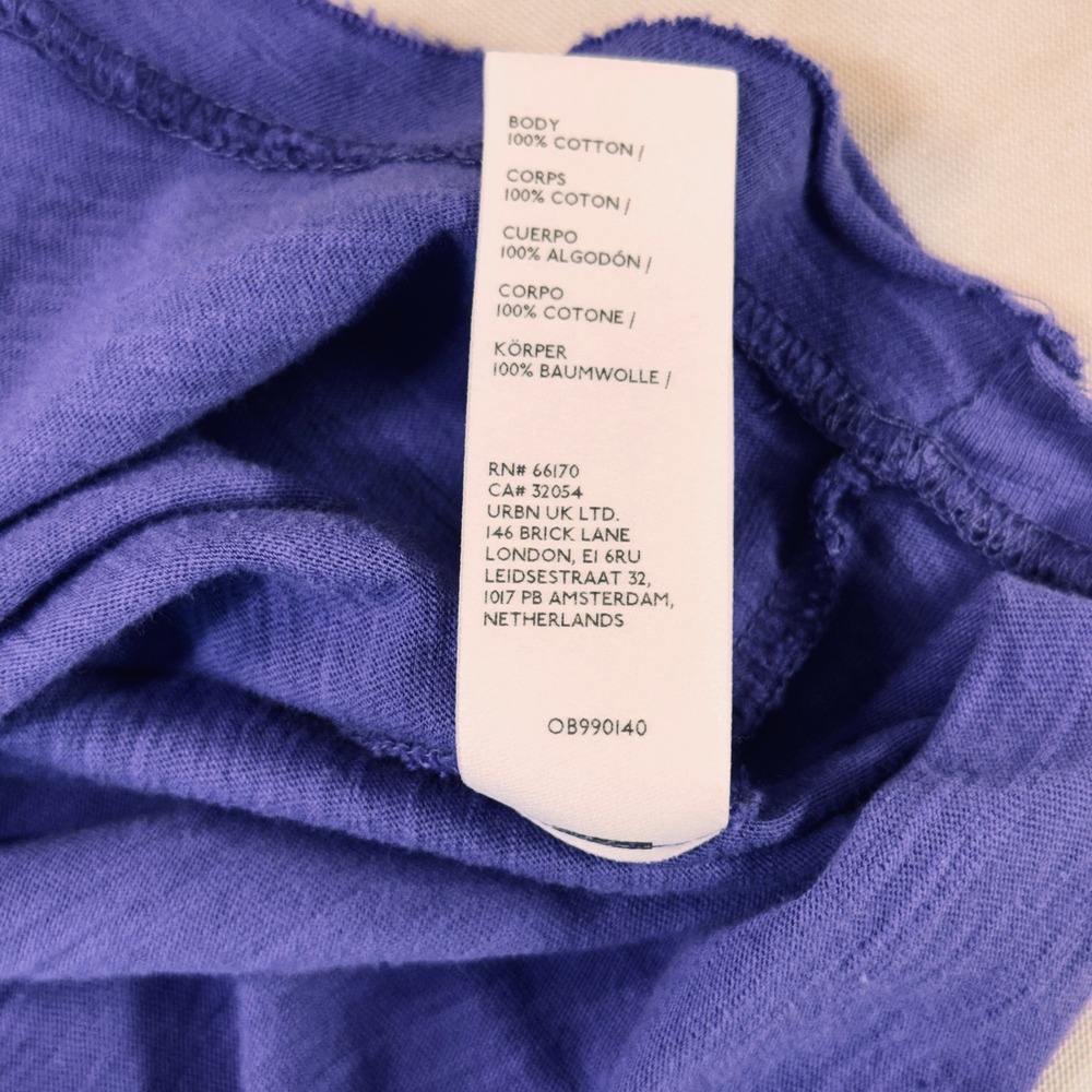 Free People We The Free Purple Knit Long Sleeve Tee Thumbholes Size M Casual EUC - Picture 6 of 10